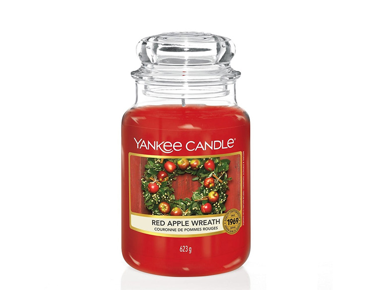 Yankee Candle Świeca zapachowa duży słój Red Apple Wreath 623g